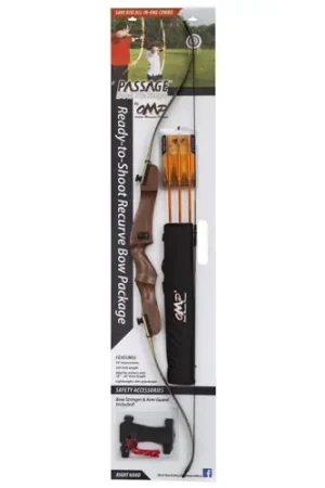 Customer Favorite - OCTOBER MOUNTAIN Pkg A Passage 54" Recurve Bow Pkg (LH - 20#)