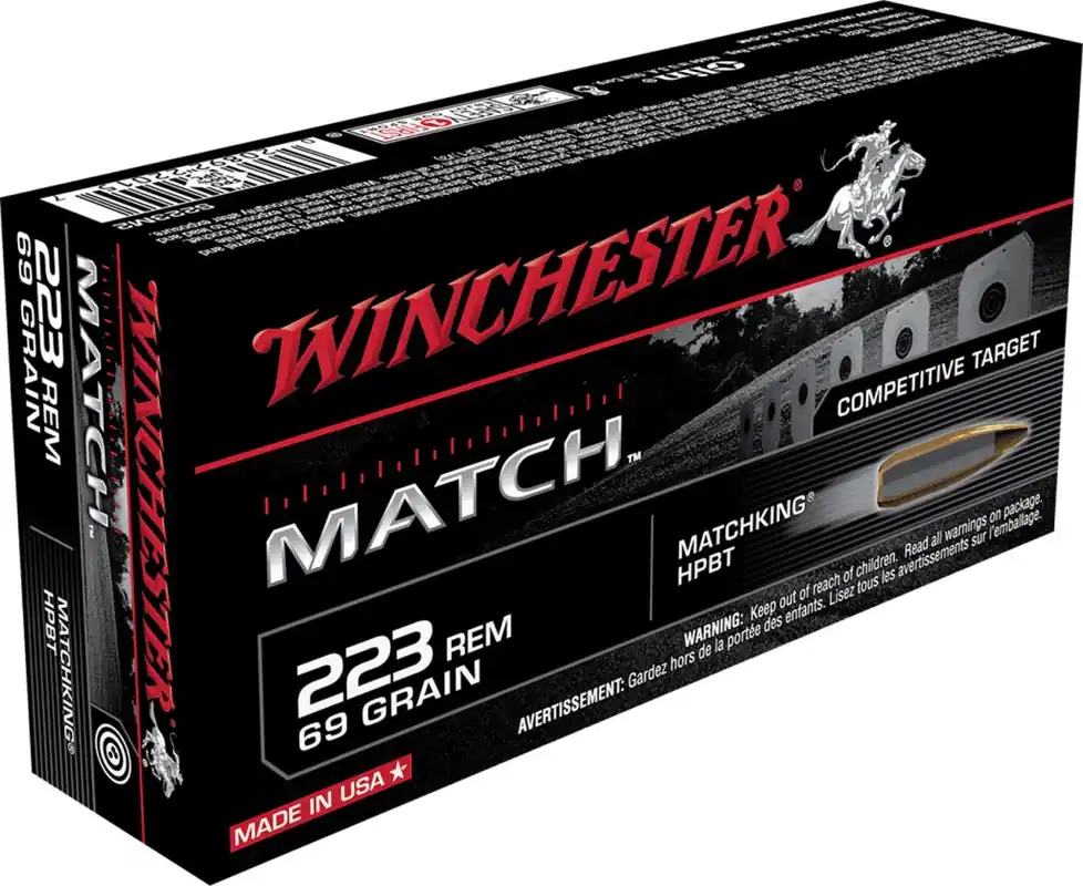 Winchester Match Sierra MatchKing Boat Tail Hollow Point .223 Remington - Fast Shipping