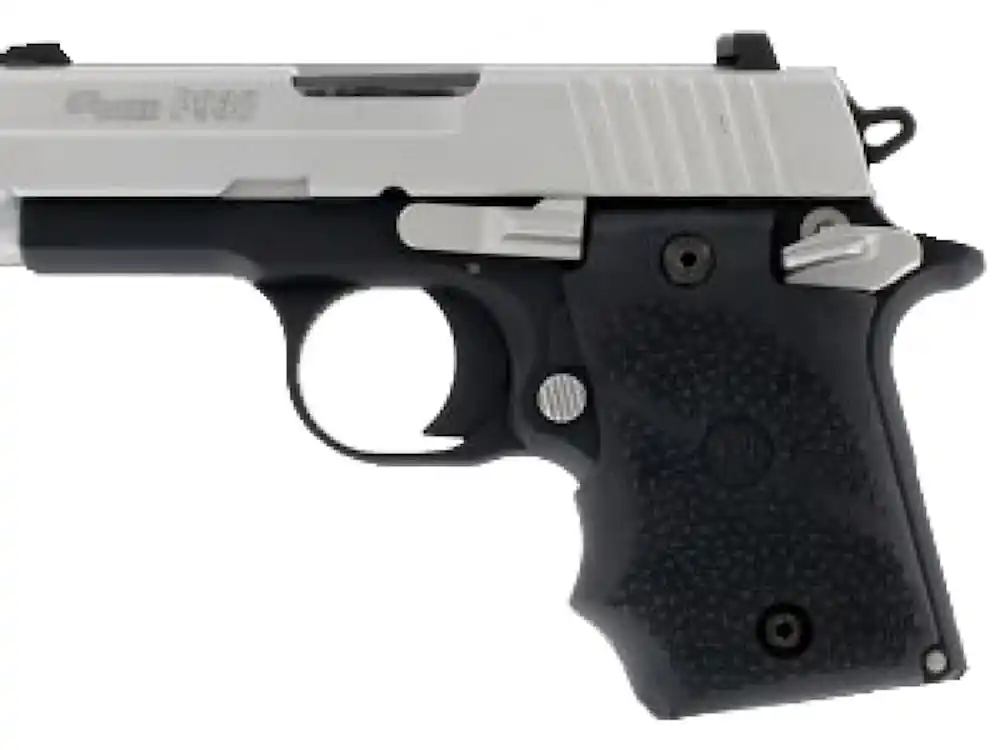 Same-Day Shipping - Hogue SIG P938 Rubber Grip With Finger Grooves Black