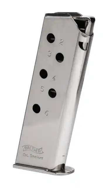 Clearance Price | Walther PPK Detachable OEM Magazine Stainless/Silver