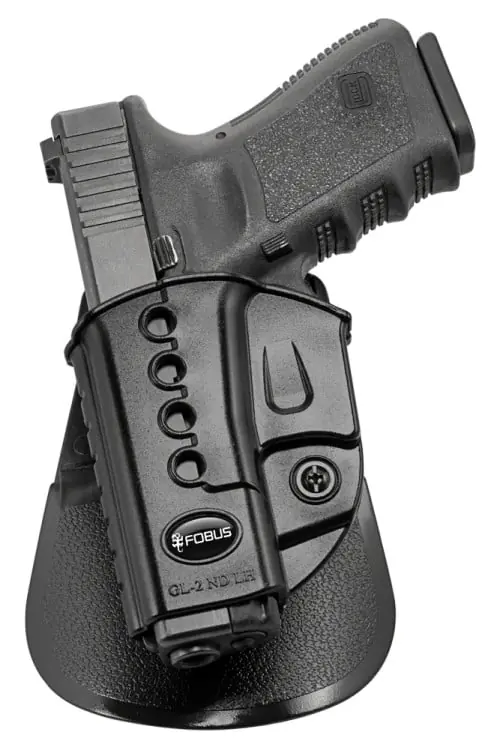 Fobus GL2E2LH Evolution Passive Retention OWB Paddle Holster Black Polymer Left Hand - Last Chance
