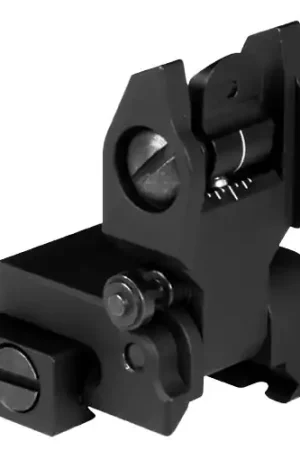 Aim Sports AR Low Profile Flip-Up Rear Sights Black Anodized - Exclusive Offer