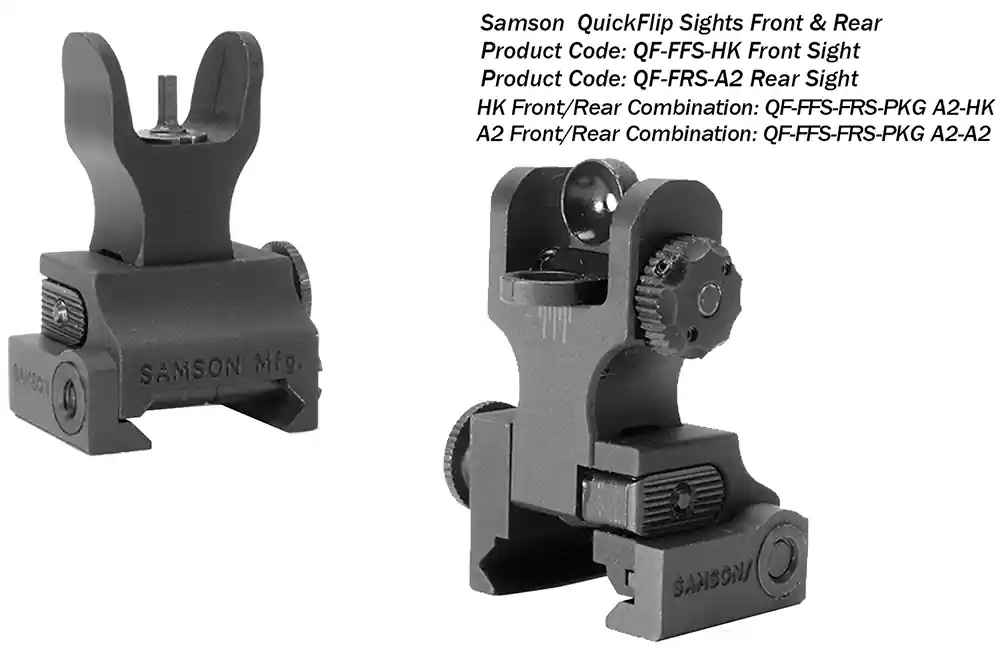 Samson Manual Folding A2 Front/Rear Sight Set Mil-Spec Hardcoat Anodized - Top Rated