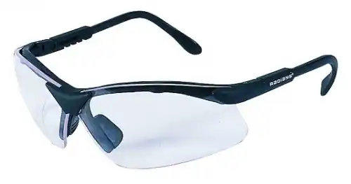 Factory Direct - Radians Revelation Shooting Glasses 99.9% UV Anti-Fog Clear Lens Black Frame