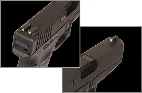 Affordable - TruGlo Tritium Night for 1911 with Novak 260 Front and 500 Rear Green Handgun Sight