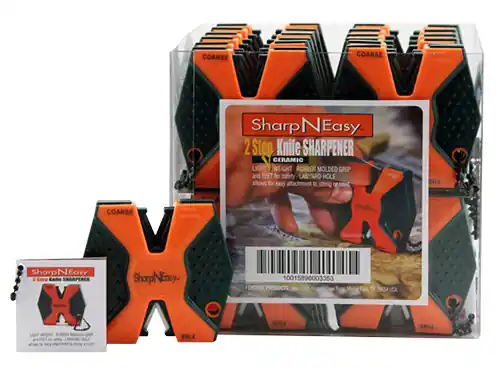 AccuSharp SharpNEasy 2Step Sharpener Ceramic Knife Sharpener Fine/Coarse 24-Pack Orange - Bargain