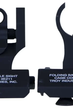 Professional Grade | Troy SSIG45SHRBT 45 Degree Folding BattleSights HK Front and Round Rear Black