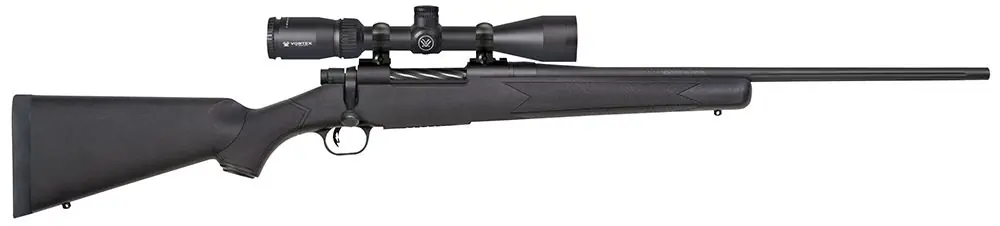 Mossberg Patriot Scoped Bolt Action .243 Winchester Matte Blued Rifle w/ Vortex Crossfire II 3-9x40mm Scope - Special Price