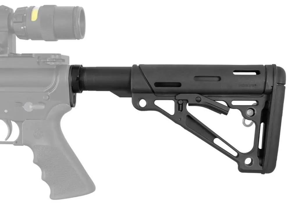 Hogue AR Over-Molded Collapsible Buttstock Mil-Spec Black | Top-Selling