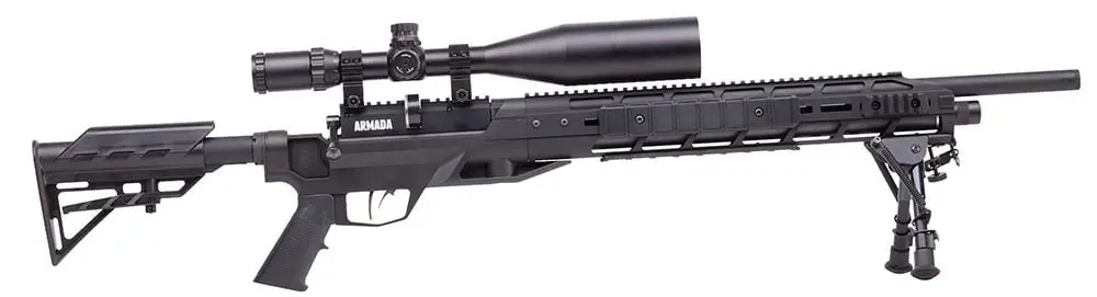 Benjamin Armada Tactical Air Rifle Bolt Action .22 Pellet Black - Ships Fast