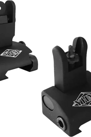 YHM Quick Deploy Folding Sight System Same Plane Standard Stem Aluminum Hardcoat Anodized Matte Black | Deal