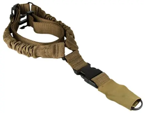 Direct From Manufacturer | Aim Sports One Point Bungee Rifle Sling Mash Hook Included Tan
