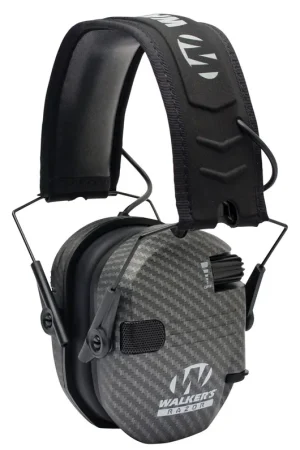 Discount | Walker’s Razor Slim Electronic Muff 23 dB Over-the-Head Ear Cups Carbon Gray with Black Headband