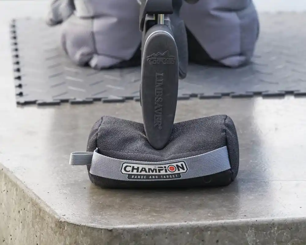 Champion Targets Shooting Bag Rear Wedge Bag Black with Gray Accents | On Sale