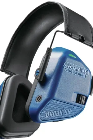 Champion Targets Vanquish Electronic Hearing Muff Over-the-Head Adult Blue/Black - Flash Deal