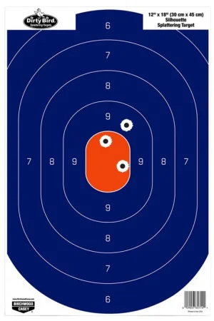 Birchwood Casey Dirty Bird Hanging Tagboard Silhouette Target Blue/Orange | Limited Stock