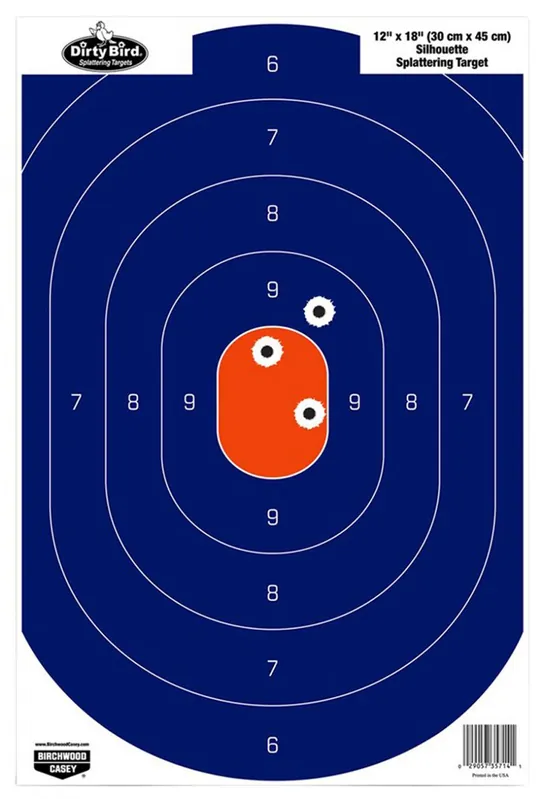 Birchwood Casey Dirty Bird Hanging Tagboard Silhouette Target Blue/Orange | Limited Stock