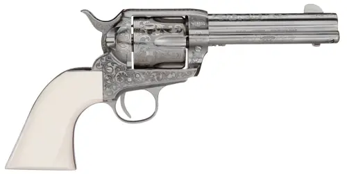 Taylor's & Company 1873 Cattleman Outlaw Legacy .45 Colt Nickel Engraved Revolver | Get It Now