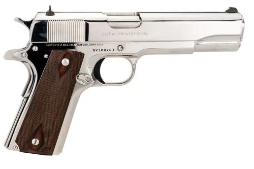 Colt 1911 Government National Match .45 ACP Bright Stainless Pistol | Low Price