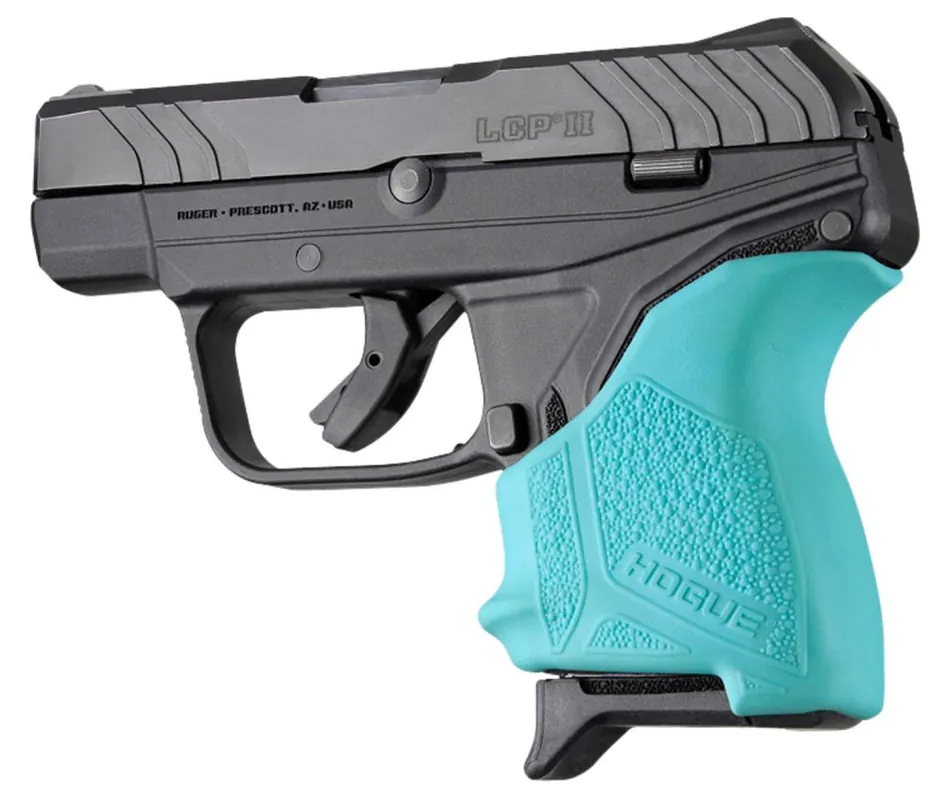 Hogue HandAll Beavertail Grip Sleeve Ruger LCP II Aqua Blue - Popular Pick