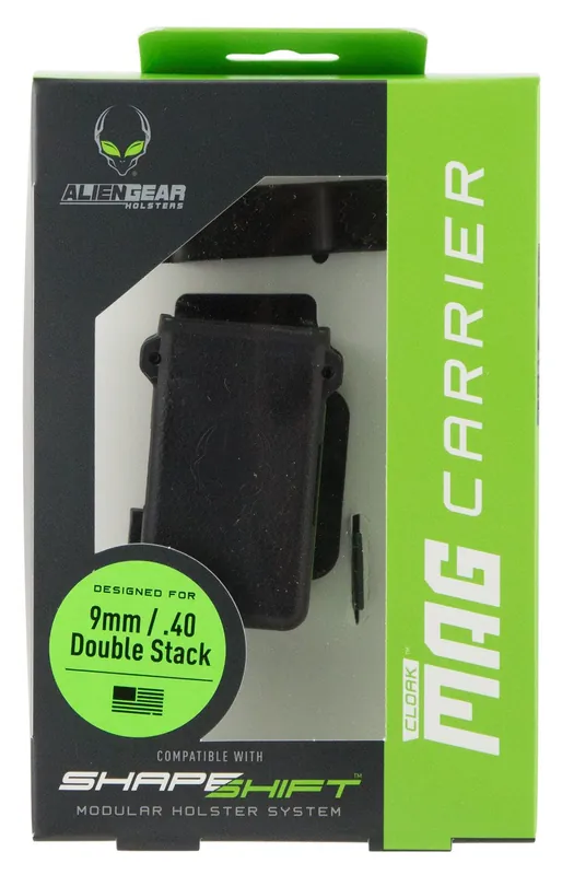 Alien Gear Cloak Single Mag Carrier 9mm/.40 Double-Stack Polymer Magazine Carrier Black | Act Fast
