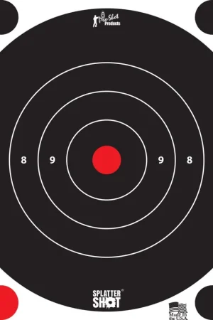 Pro-Shot Products SplatterShot Self-Adhesive Paper 8in Bullseye Black/White | Price Cut