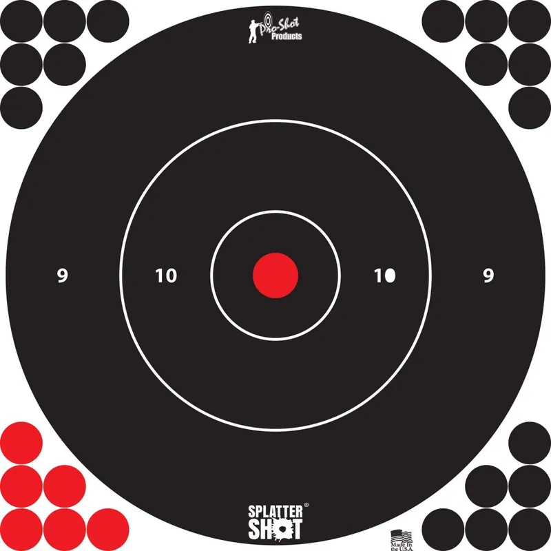 Great Deal - Pro-Shot Products SplatterShot 12" Bullseye Self-Adhesive Paper Targets
