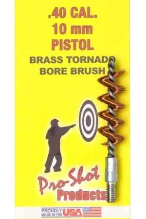 Trending - Pro-Shot Products Tornado Bore Brush .40 Cal / 10mm Pistol Bronze