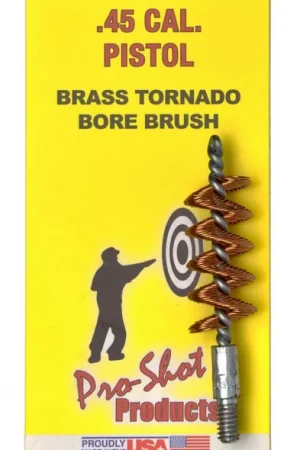 Pro-Shot Products Tornado Bore Brush .45 Cal Pistol Bronze - Big Sale