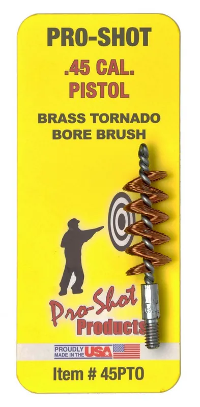 Pro-Shot Products Tornado Bore Brush .45 Cal Pistol Bronze - Big Sale