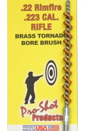 Clearance | Pro-Shot Products Tornado Bore Brush .22 Cal Rifle Bronze