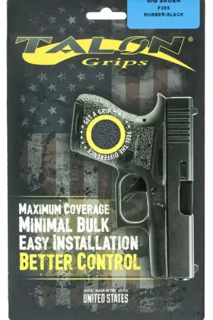 Talon Grips SIG P365 Adhesive Grip Textured Low-Profile Rear Wrap Black | Secure Checkout