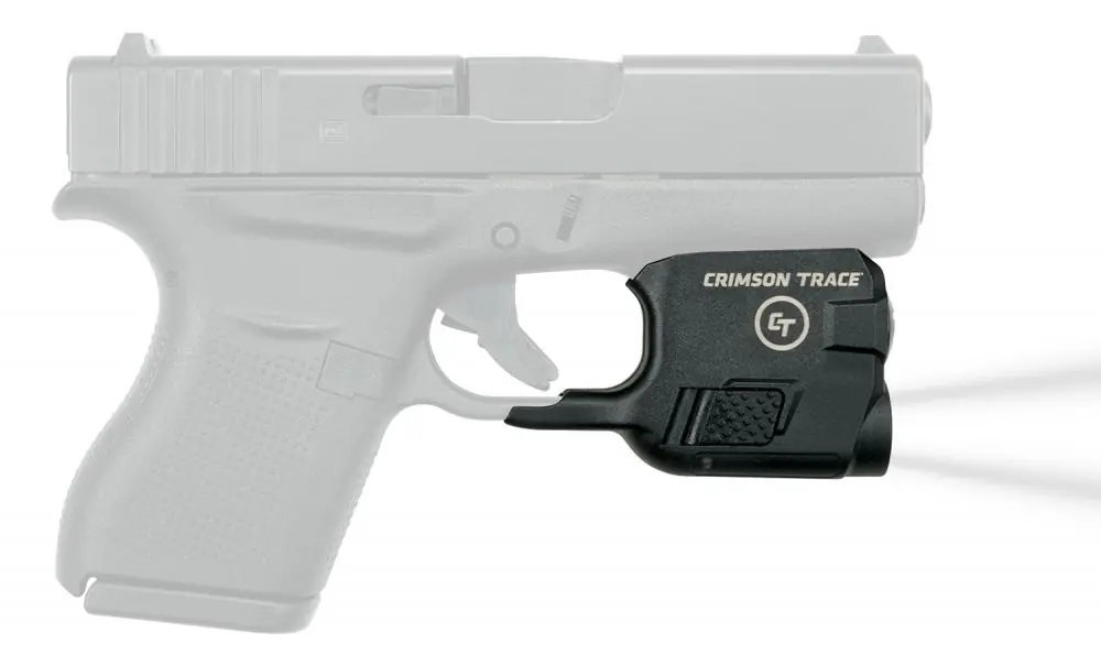 Clearance | Crimson Trace Lightguard LTG-773 White LED 100 Lumen Weapon Light for Glock 42/43 Black Polymer
