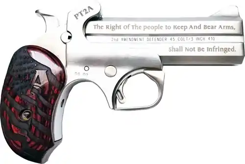 Bond Arms 2nd Amendment PT2A.45/410 Custom Engraved .45 Colt .410 Stainless-Brushed Derringer | Special Deal