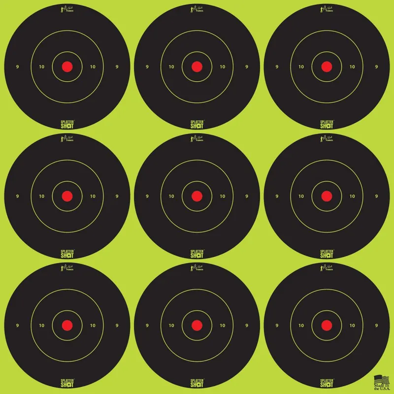 Pro-Shot Products SplatterShot Self-Adhesive Paper Bullseye 2-inch Peel and Stick Yellow/Black - Latest Arrival