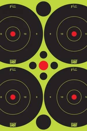 Pro-Shot Products SplatterShot Self-Adhesive Paper 3" Bullseye Black/Green - Clearance