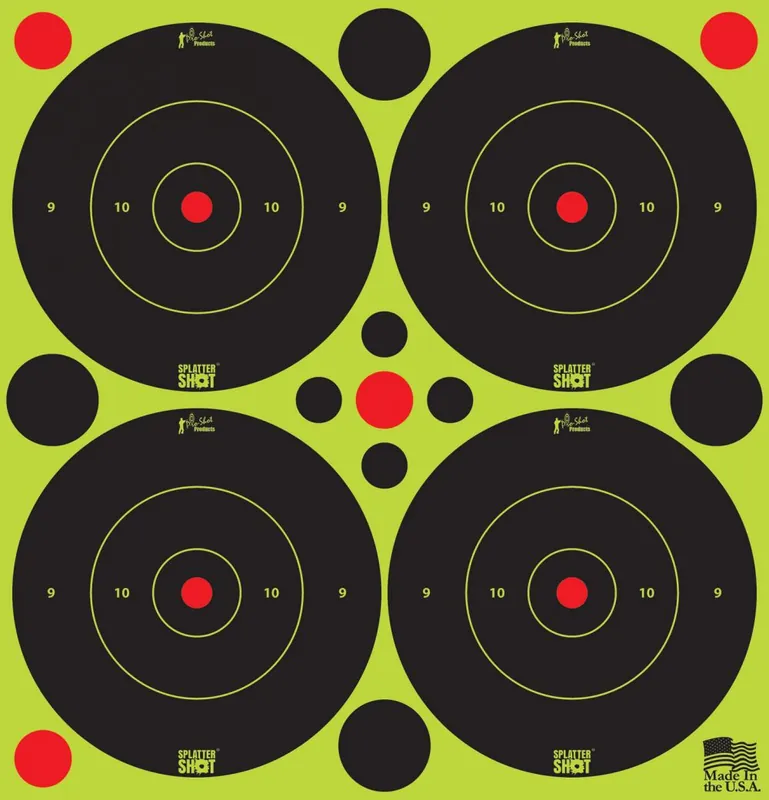 Pro-Shot Products SplatterShot Self-Adhesive Paper 3" Bullseye Black/Green - Clearance