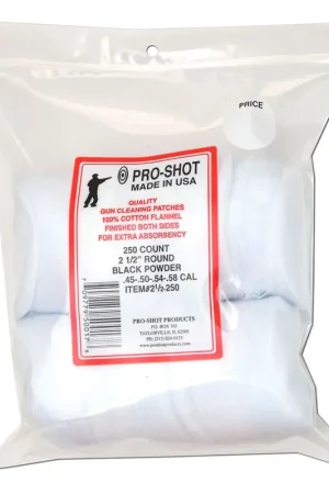 Pro-Shot Products Cleaning Patches 45-58 Cal Cotton Flannel - Free Returns
