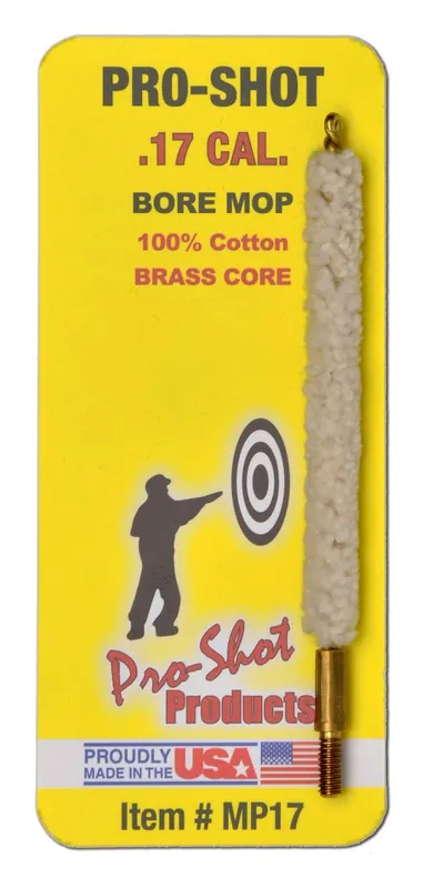Price Cut - Pro-Shot Products MP17 Bore Mop .17 Cal Rifle Cotton #5-40 Thread