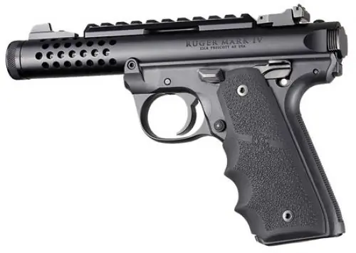 Hogue Rubber Grip with Finger Grooves Ruger Mark IV 22/45 Black | Ends Today