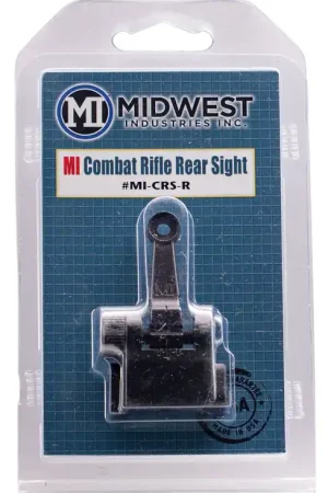Going Fast - Midwest Industries Combat Rifle Rear Sight AR-15 Flip Up Black Hardcoat Anodized