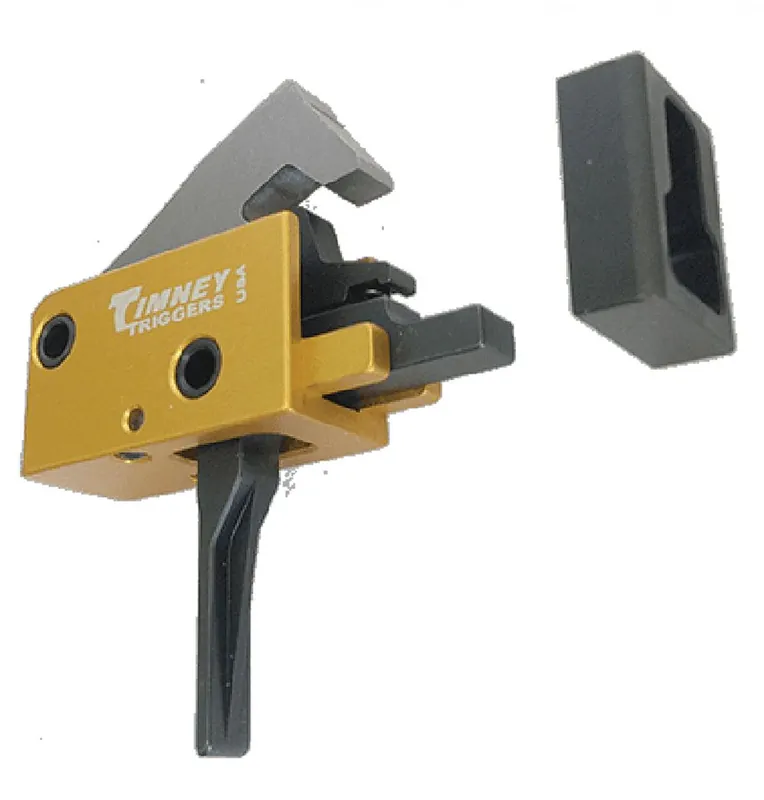Timney Triggers AR PCC Single-Stage Straight Trigger Black/Gold | New Product