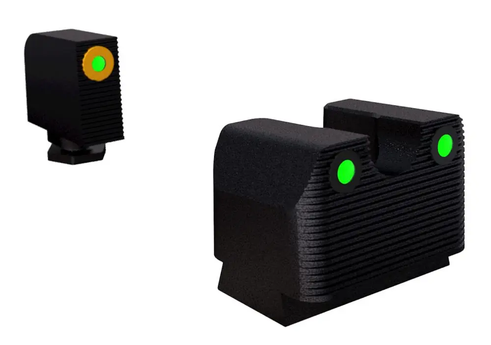 Flash Sale - Rival Arms For Glock 17 MOS, 19 MOS Square Green Tritium Handgun Sights