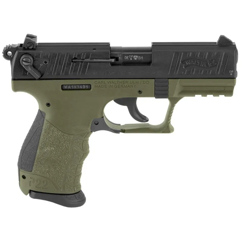 Walther P22 .22 LR Green Pistol | Reliable Choice