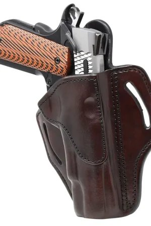 1791 Gunleather BH1 1911 Belt Holster 4-Inch to Longer Signature Brown Leather - Professional Grade