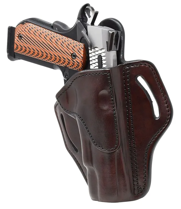 1791 Gunleather BH1 1911 Belt Holster 4-Inch to Longer Signature Brown Leather - Professional Grade
