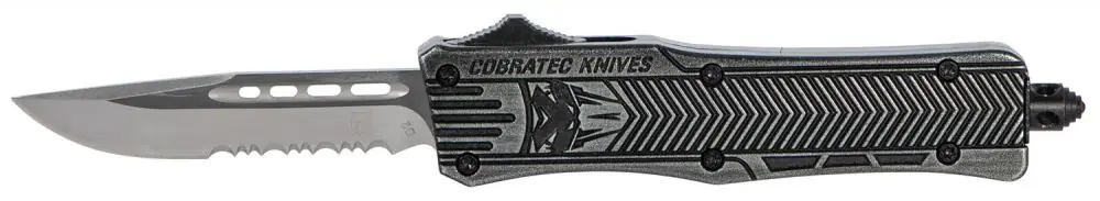 Cobratec Knives CTK-1 OTF 2.75 in D2 Drop Point Serrated | Super Sale