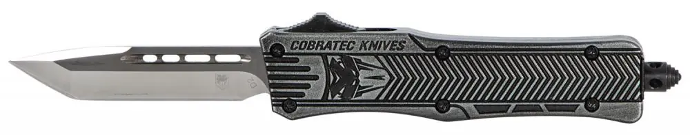 Cobratec Knives CTK-1 Small Stonewashed Aluminum OTF - High Quality