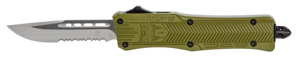 Factory Price | Cobratec Knives CTK-1 Small OD Green Aluminum Handle OTF