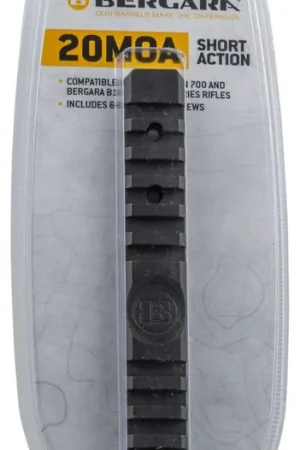 Affordable - Bergara Rifles Base Black 1-Piece Cross-Slot w/20 MOA .22 Black Receiver Accessory